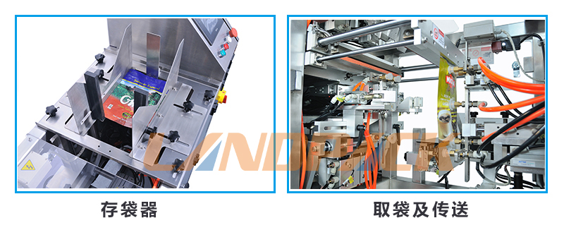 存袋器，取袋和傳送